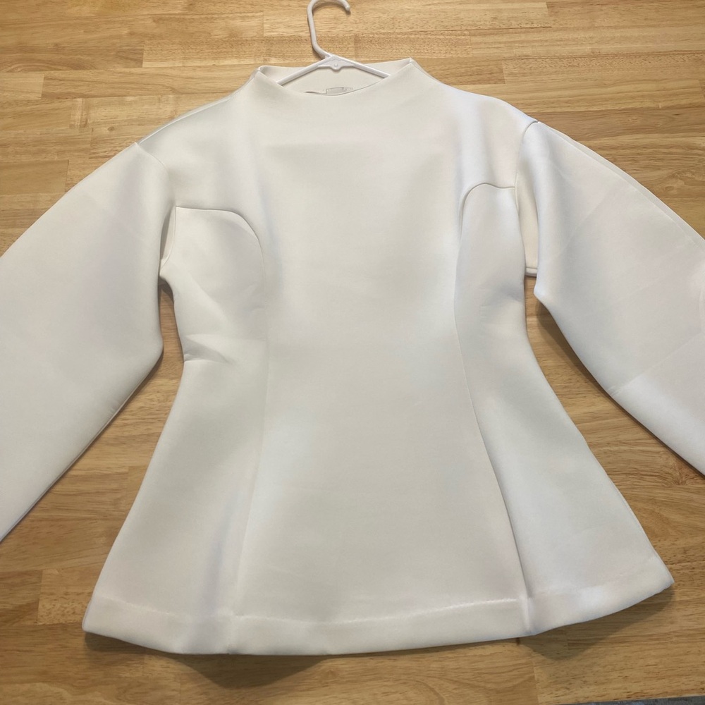 Maeve Ivory Peplum Blouse